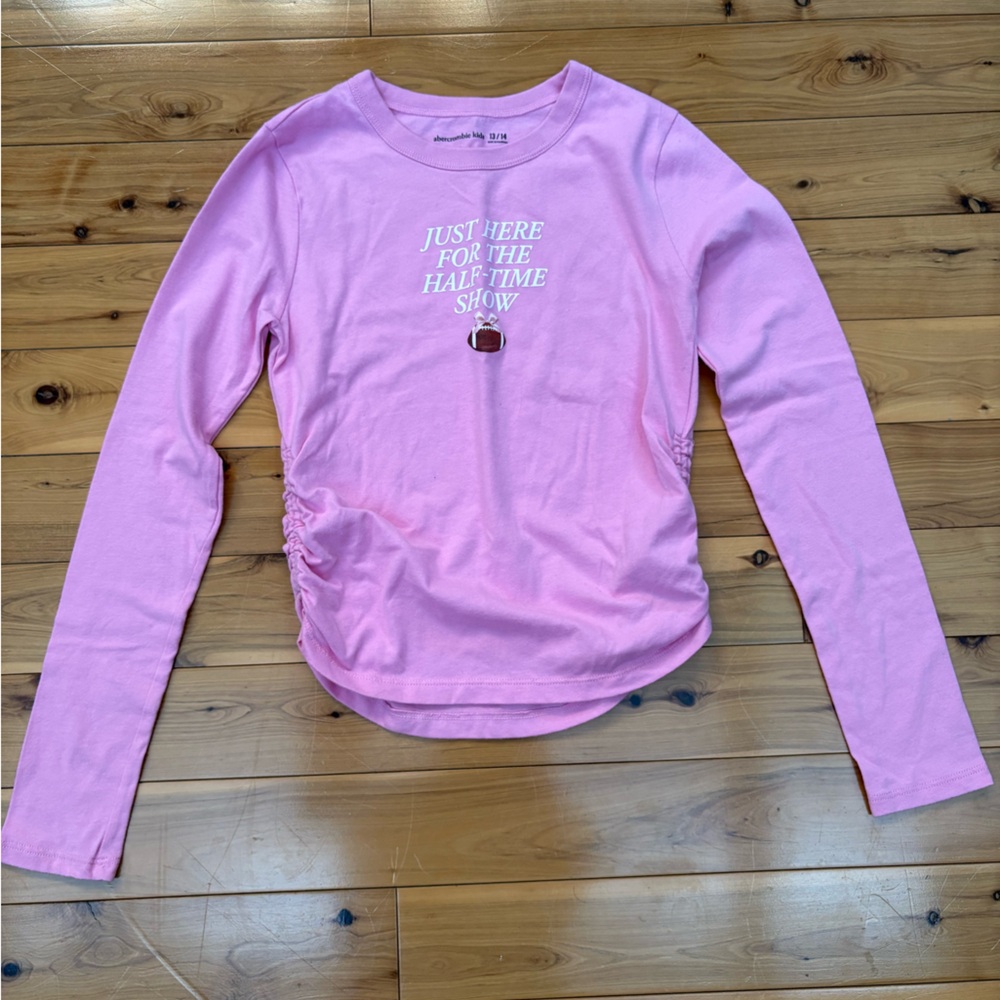 Abercrombie Kids Long Sleeve “Just Here For The Halftime Show” Tee 13/14
